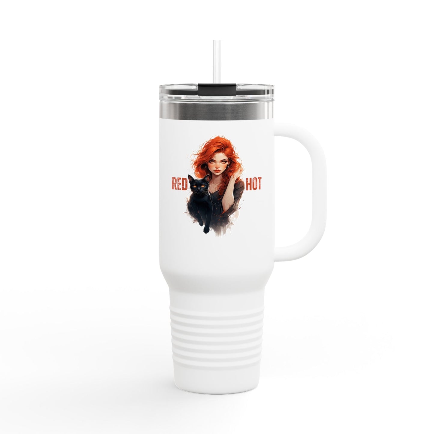 Red Hot Vibes Insulated Travel Mug - 40oz Coffee Travel Tumbler
