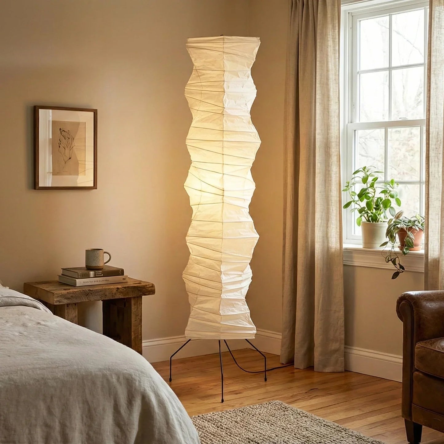 Akari Irregularly Twisted UF4-33N Floor Lamp