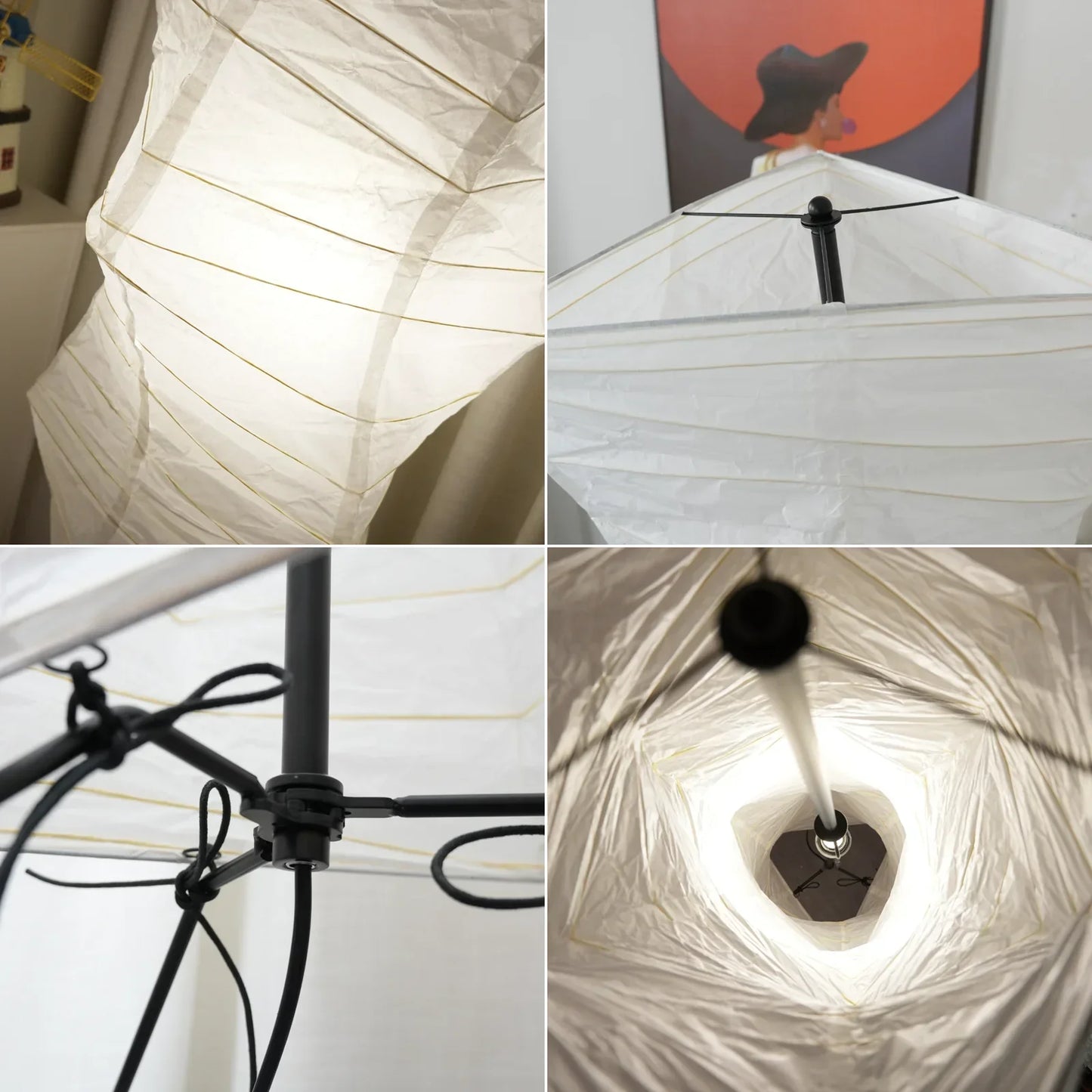 Akari Irregularly Twisted UF4-33N Floor Lamp