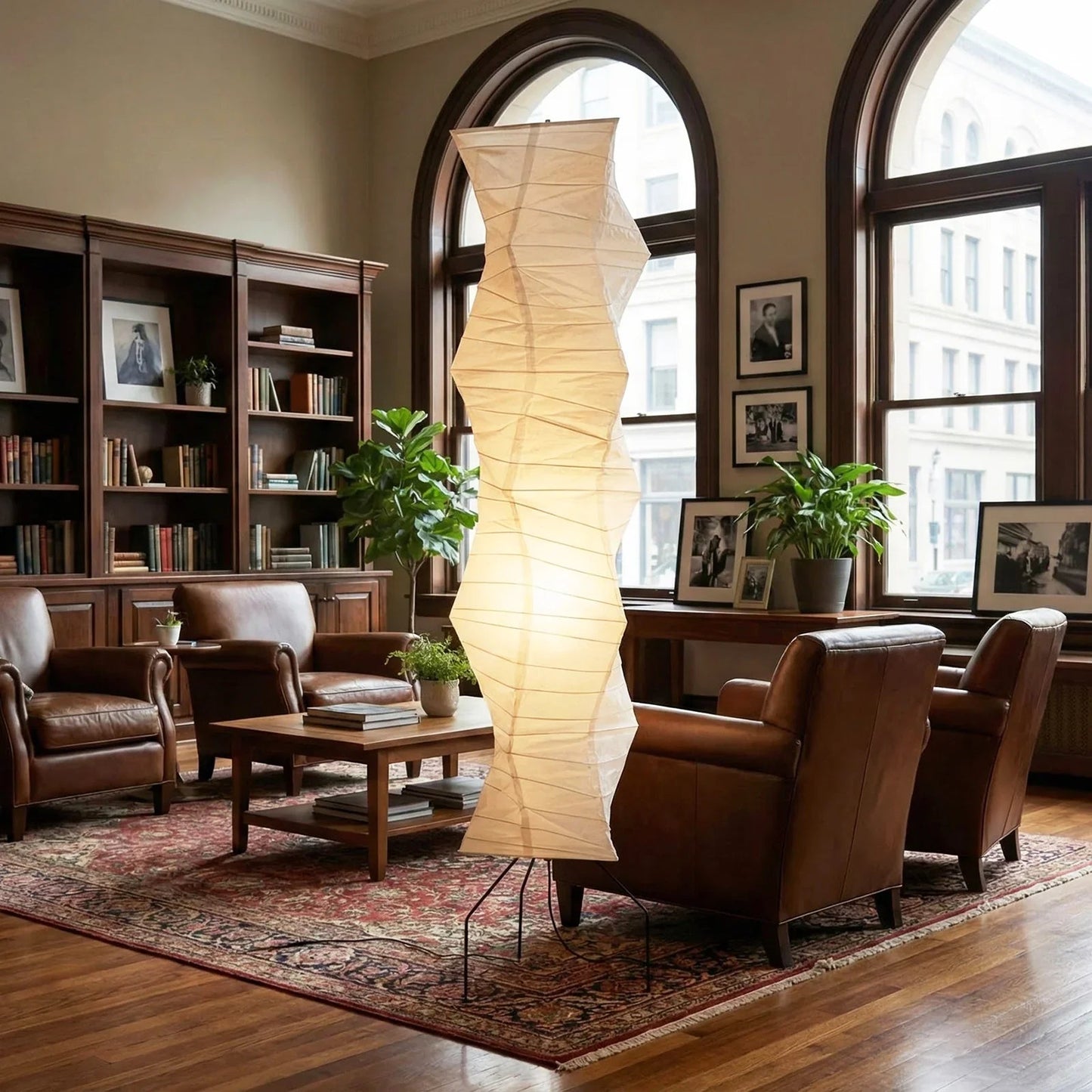 Akari Irregularly Twisted UF4-33N Floor Lamp