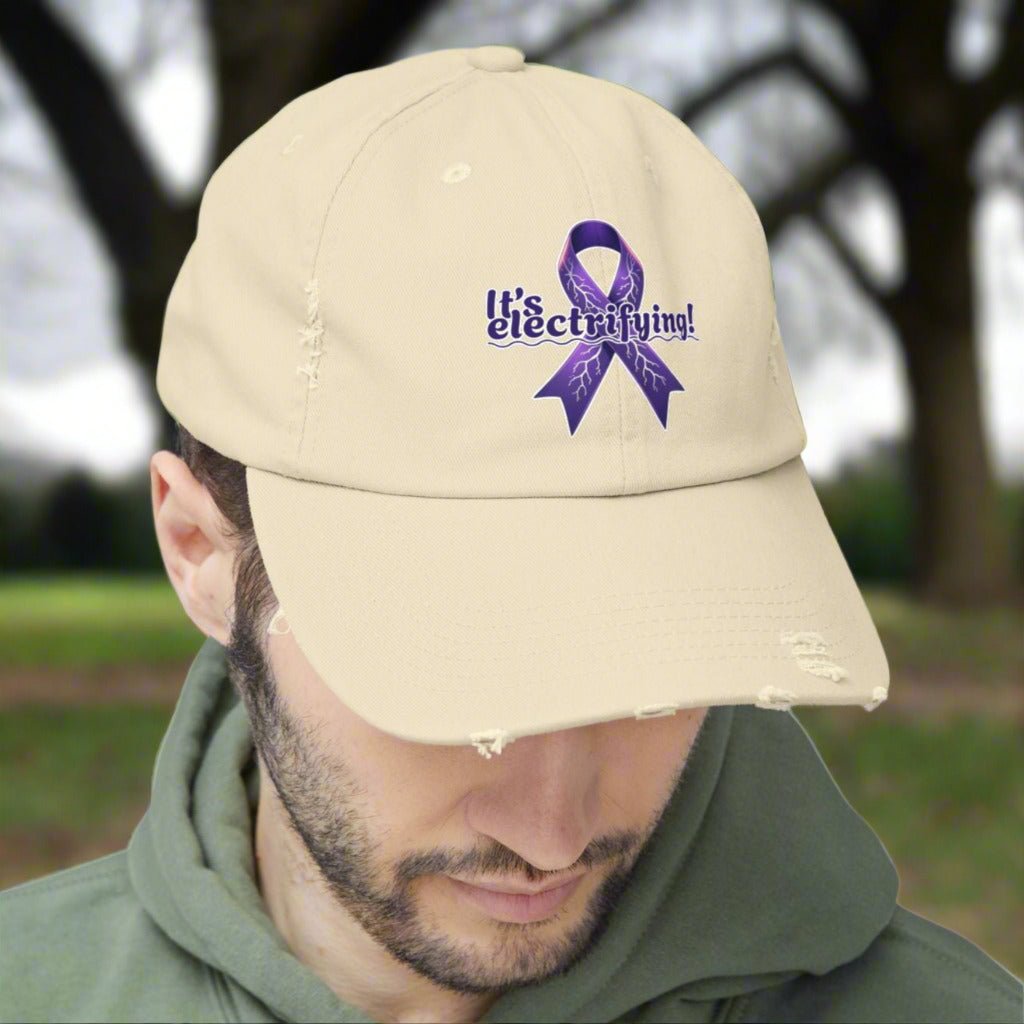 I'm Electrifying Unisex Distressed Cap for Epilepsy Awareness