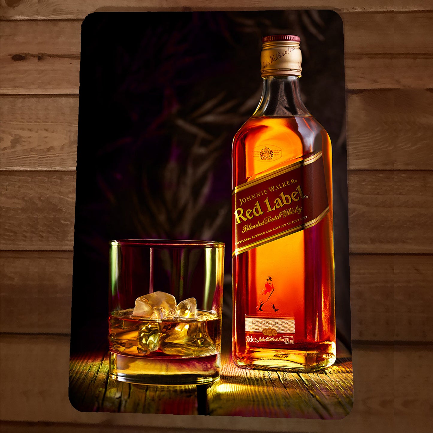 Johnnie Walker Red Label Scotch Whisky Alcohol Liquor 8x12 Metal Wall Bar Sign