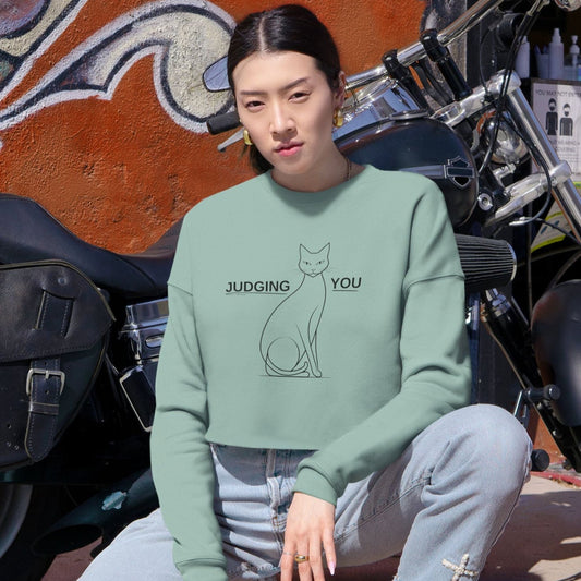 Judging You Women's Cropped Sweatshirt