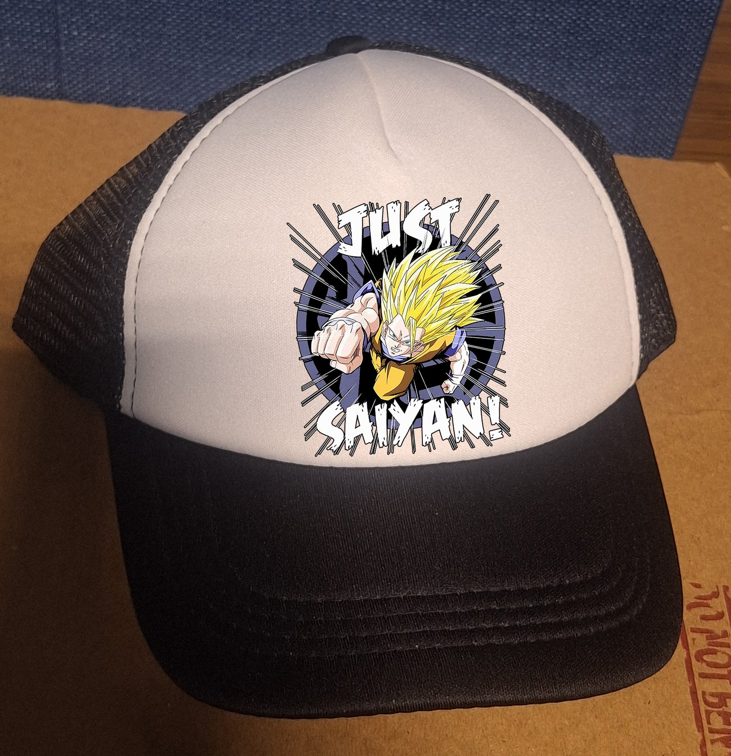 Adjustable Trucker Baseball Cap Just Saiyan Dragonball Z