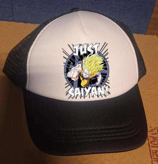 Adjustable Trucker Baseball Hat Cap Just Saiyan Dragonball Z