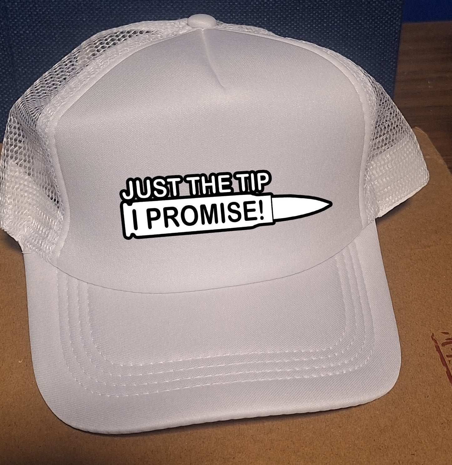 Adjustable Trucker Baseball Hat Just The Tip I Promise Bullet