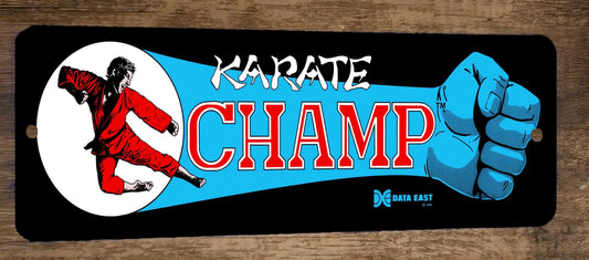 Karate Champ Arcade Marquee 4x12 Metal Wall Sign Retro 80s Video Game