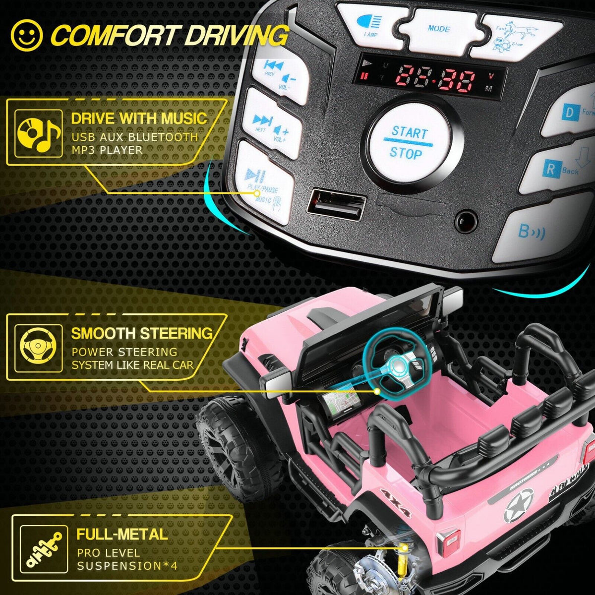 Kid Ride on Toy Car with Remote Control - Electric Truck for Children, Perfect Gift!