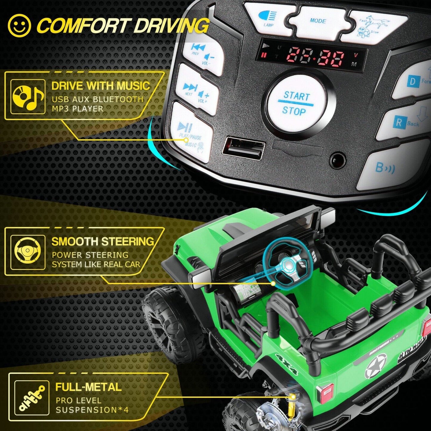 Kid Ride on Toy Car with Remote Control - Electric Truck for Children, Perfect Gift!