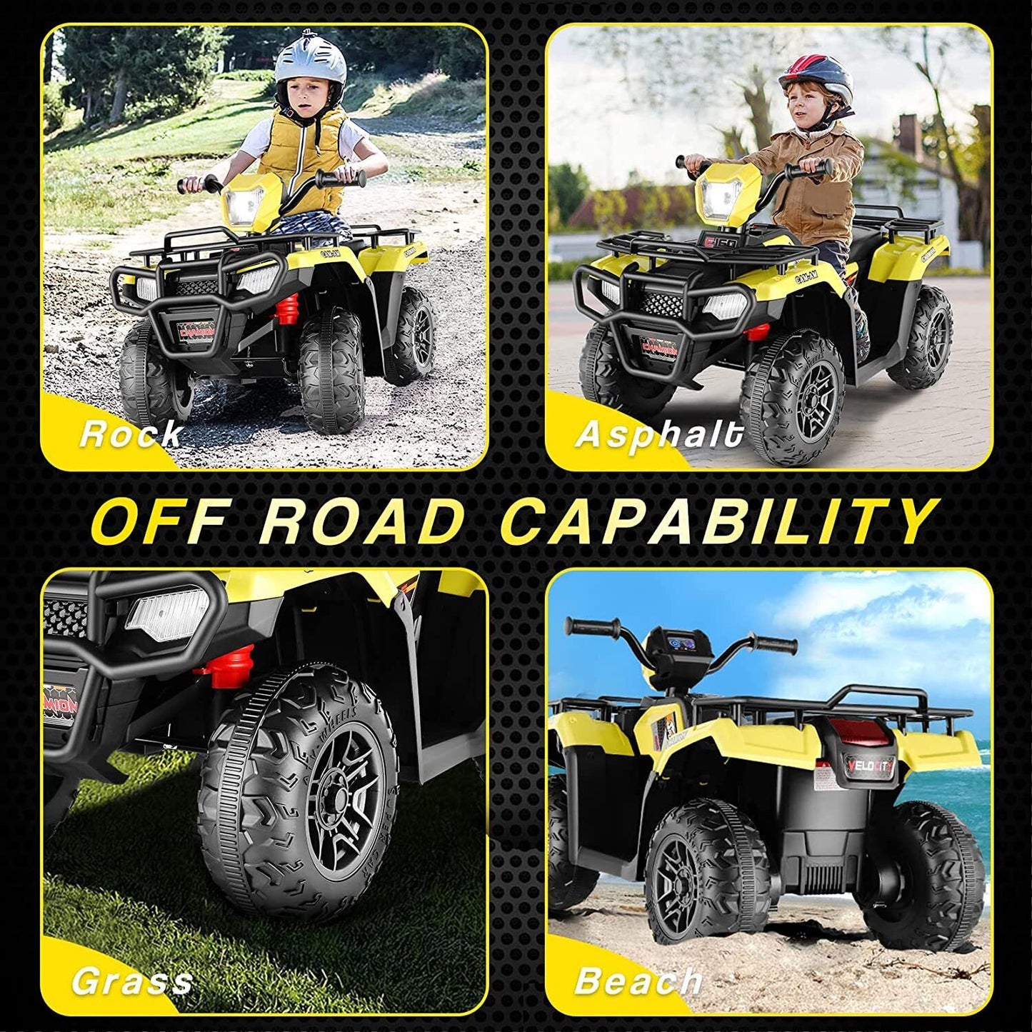 Kids Ride On Jeep Truck with Remote Control, MP3 Player, LED Lights, and 3 Speed Options - Perfect Gift for Children (24V/12V)