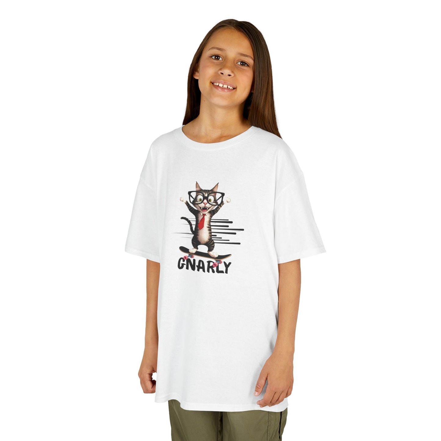 Kids Gnarly Cat Tee - Fun and Playful Cotton T-Shirt for Children