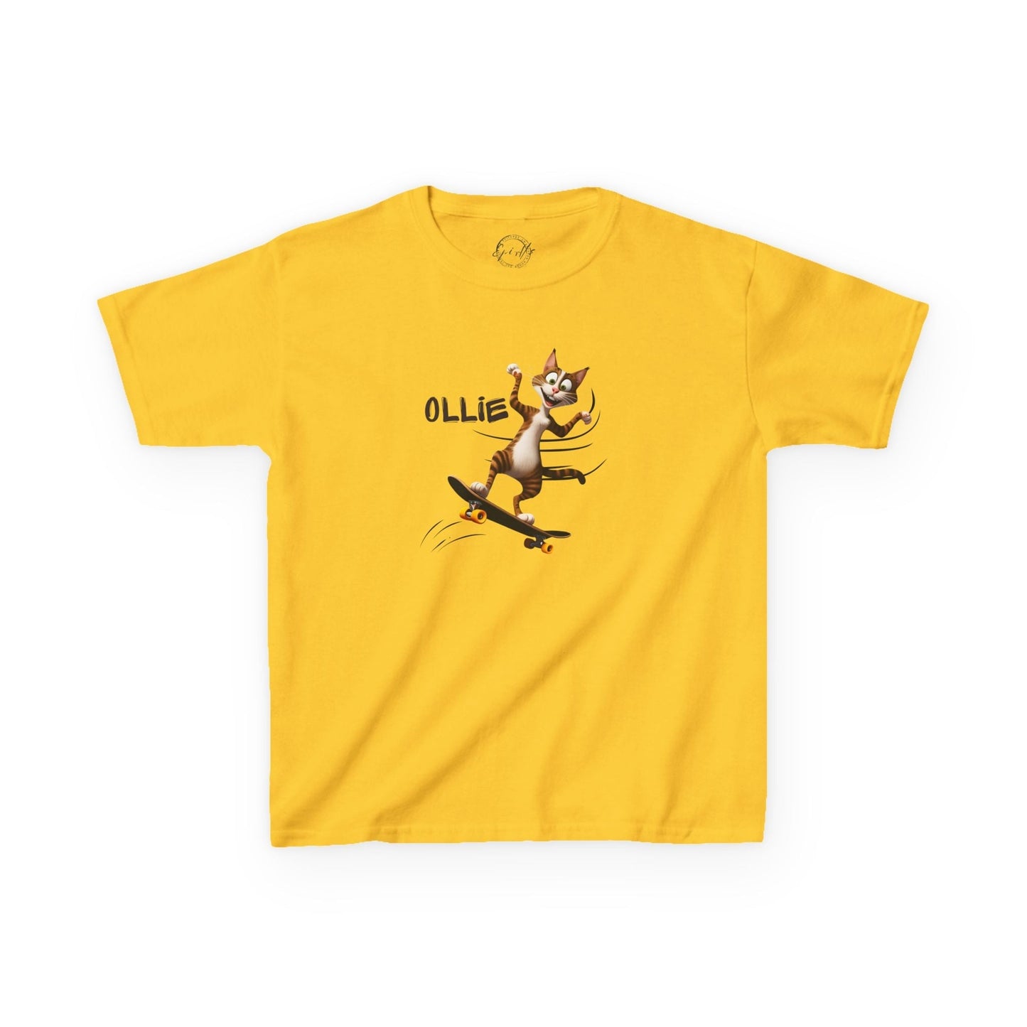 Kids Ollie Cat Tee - Fun and Playful Cotton T-Shirt for Children