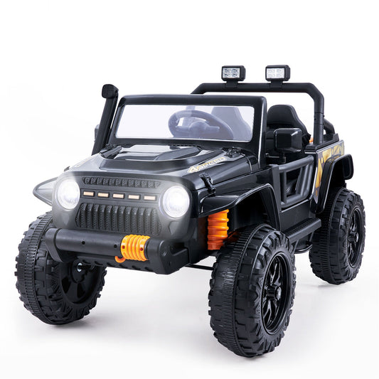 KLOKICK Parent-Child Electric Jeep Ride On Car with Remote Control and LED Lights - 3 Speed Options