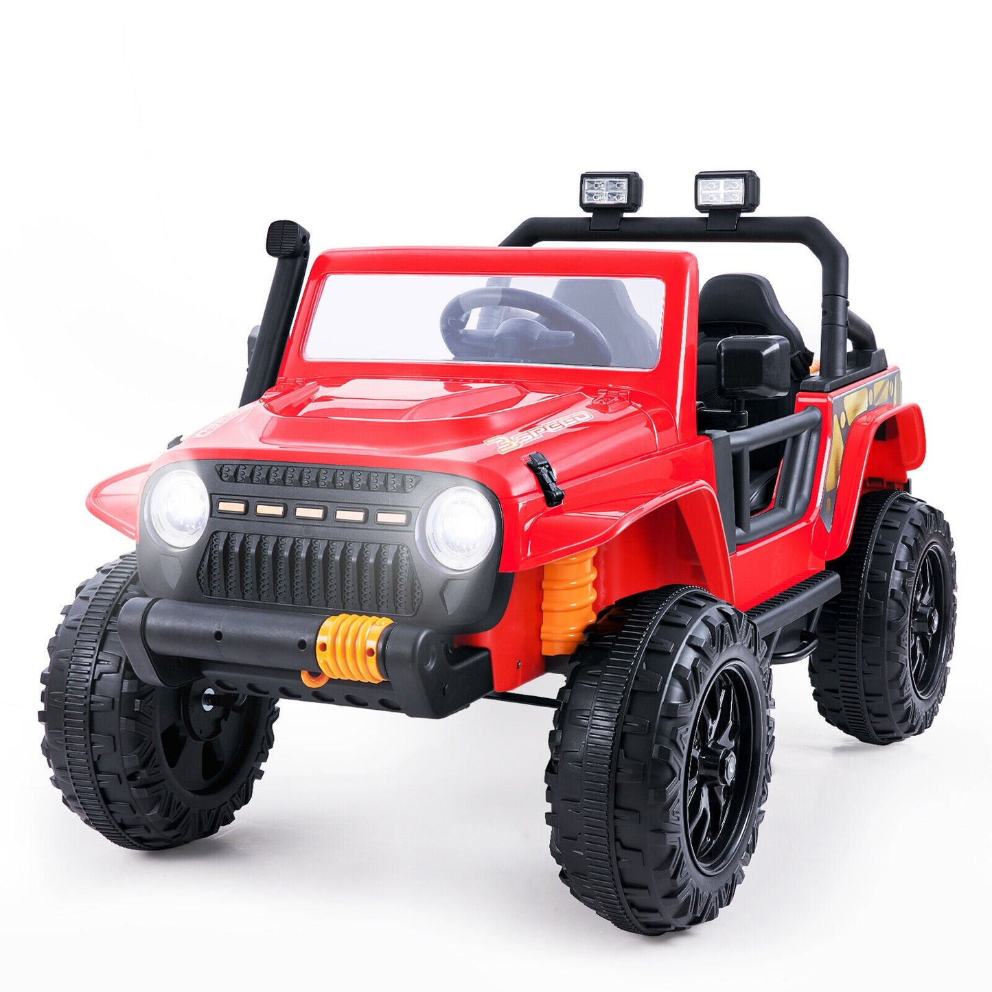 KLOKICK Parent-Child Electric Jeep Ride On Car with Remote Control and LED Lights - 3 Speed Options