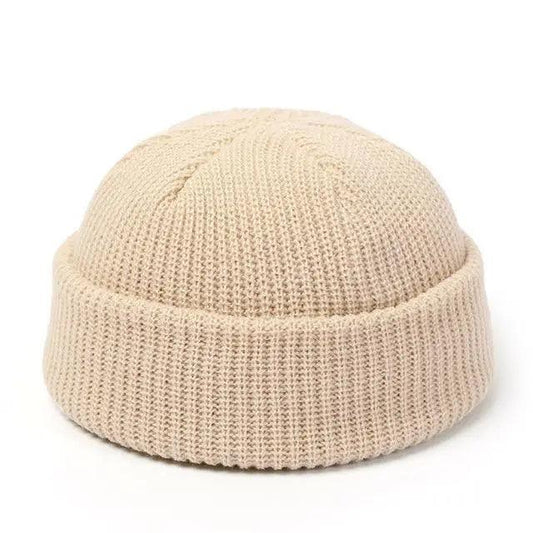 Knitted Hats For Women Men Beanie Hat Winter Stylish  Baggy Melon Cap Fisherman Beanies Hats For Men For Winter Unisex Solid Color Knitted Beanie Hat Warm Brimless Cuff  Sailor Cap