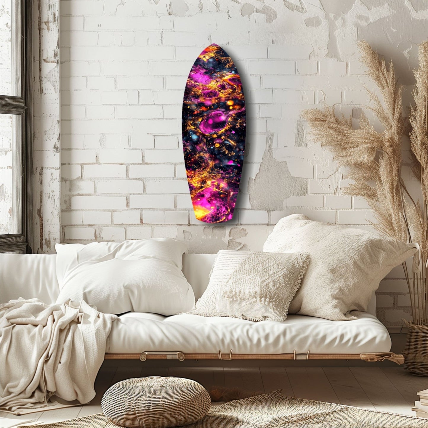 Kinetic Cosmos Glass Wall Art