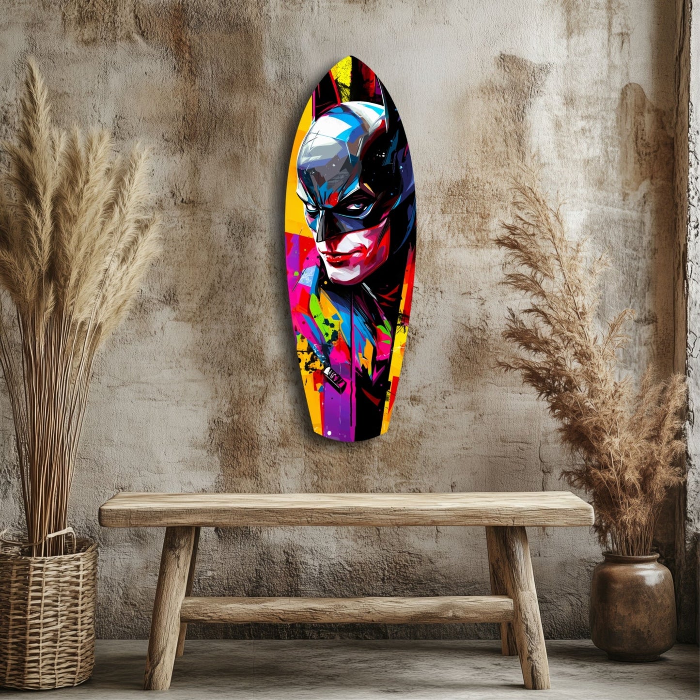Shadowed Vigilante Glass Wall Art