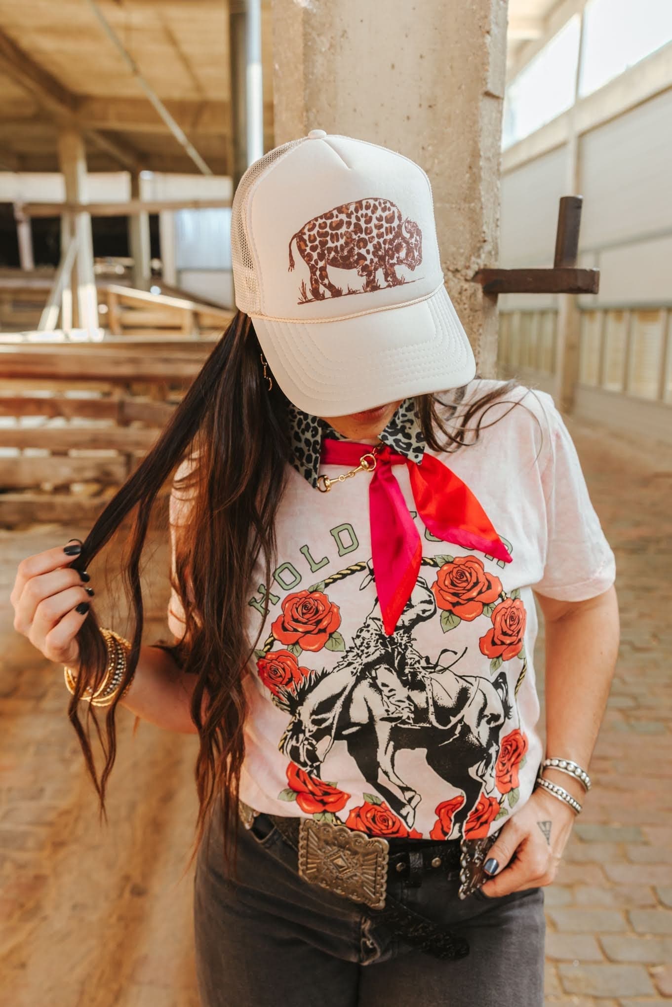 Leopard Buffalo Trucker Hat