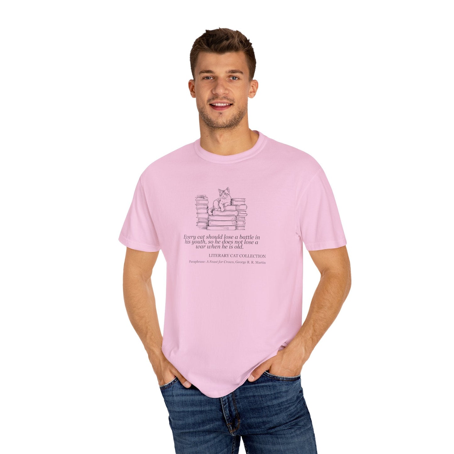 Literary Cat Unisex T-Shirt - A Feast for Crows