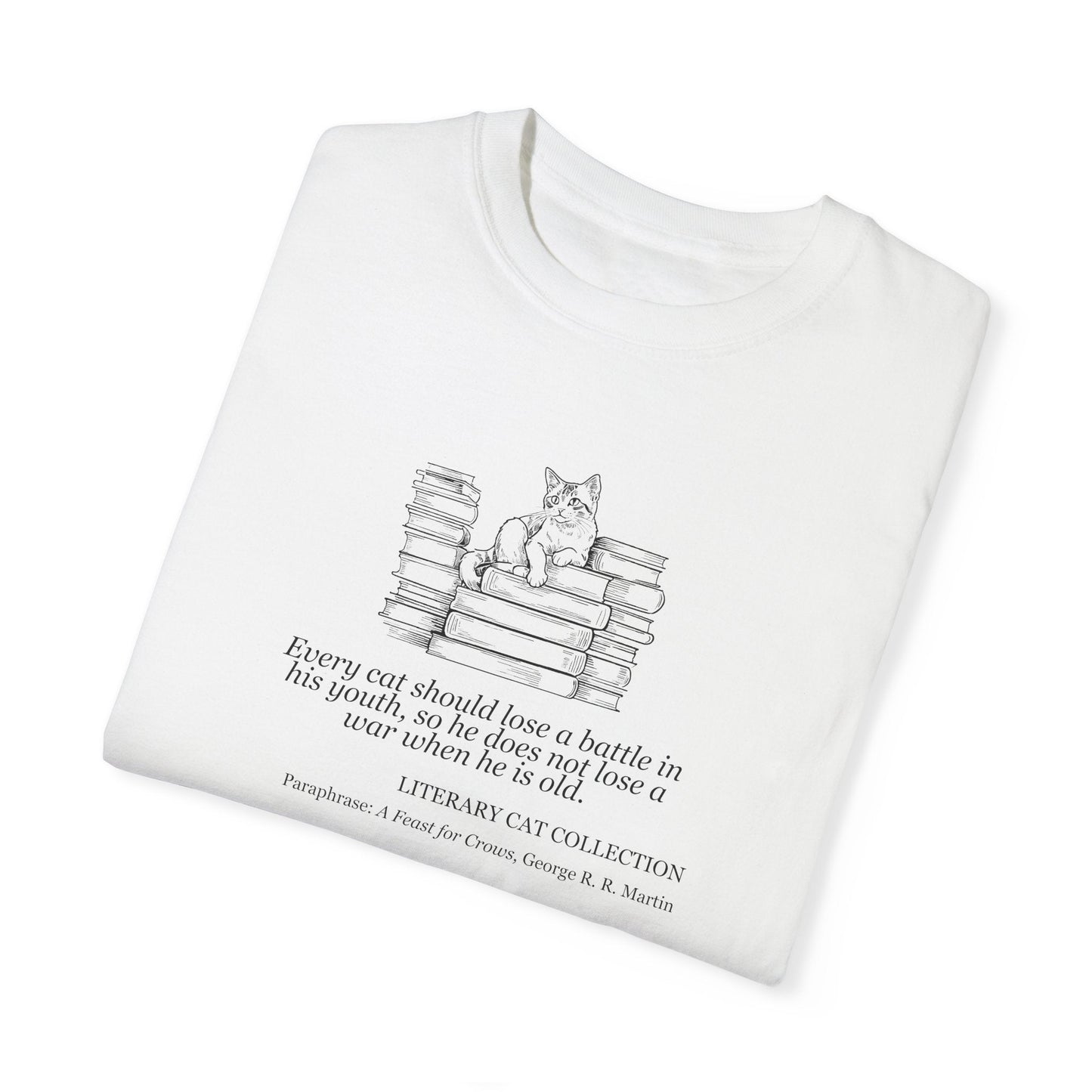 Literary Cat Unisex T-Shirt - A Feast for Crows