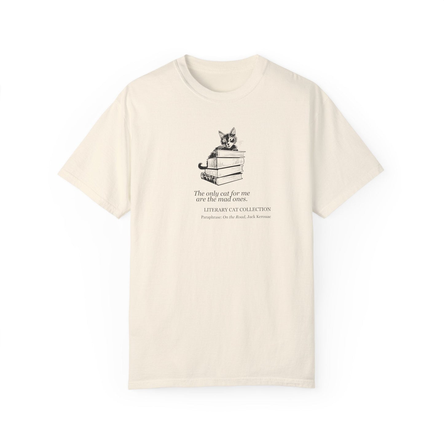 Literary Cat Unisex T-Shirt - On the Road