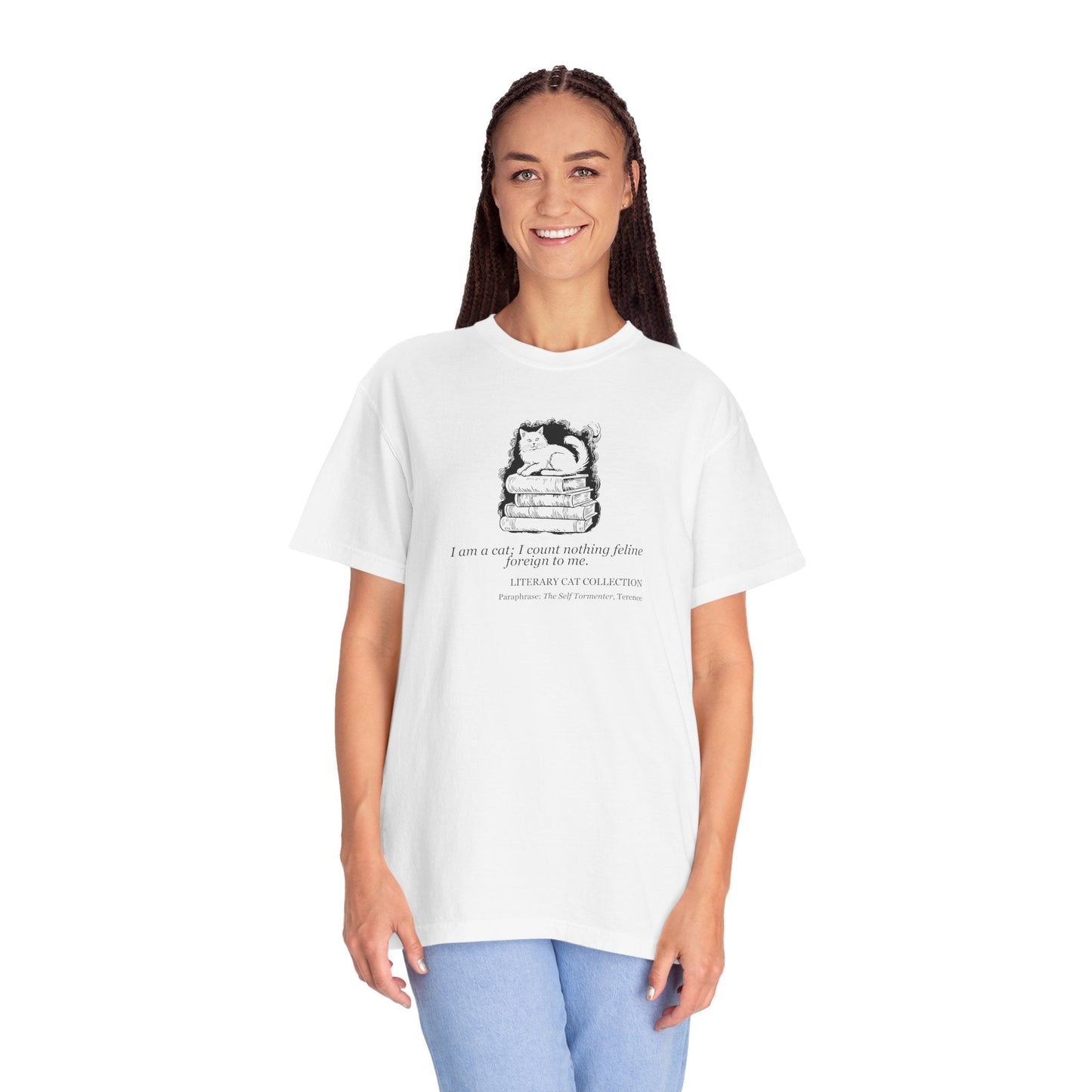 Literary Cat Unisex T-Shirt - The Self Tormenter