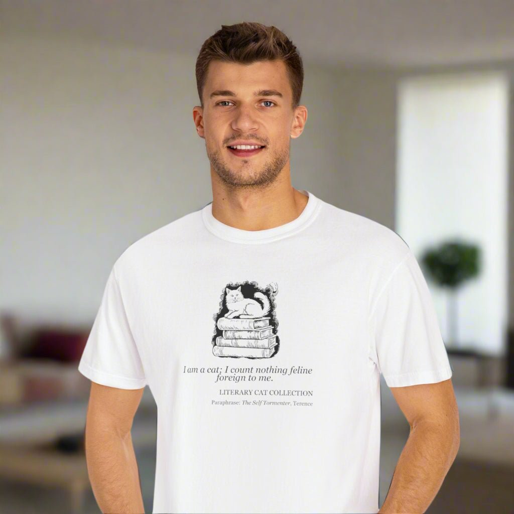 Literary Cat Unisex T-Shirt - The Self Tormenter
