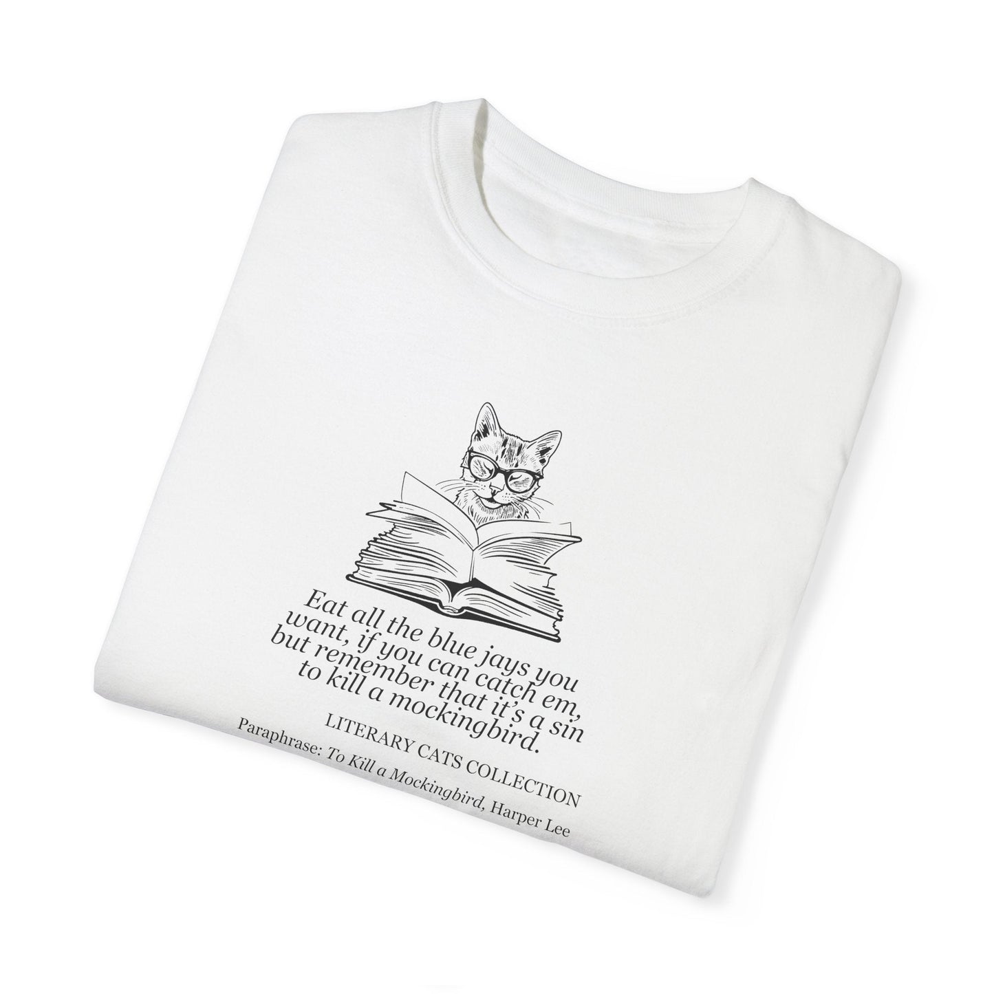 Literary Cat Unisex T-Shirt - To Kill a Mockingbird