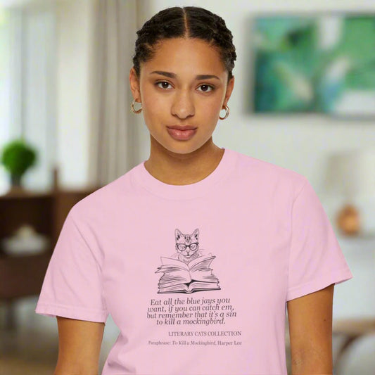 Literary Cat Unisex T-Shirt - To Kill a Mockingbird