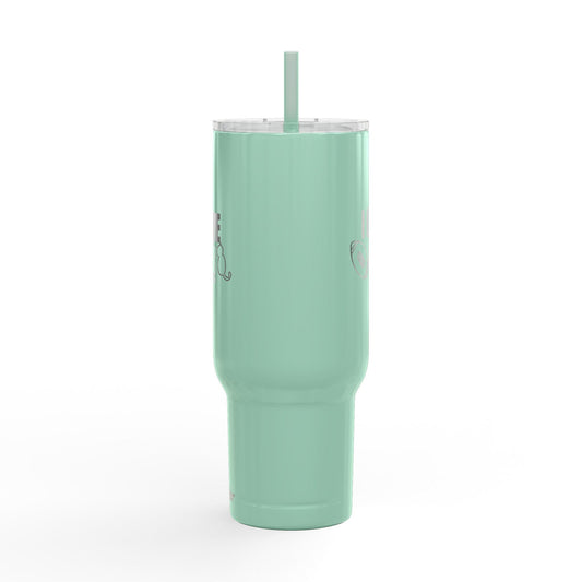 Love Football & Cats Engraved Insulated Tumbler