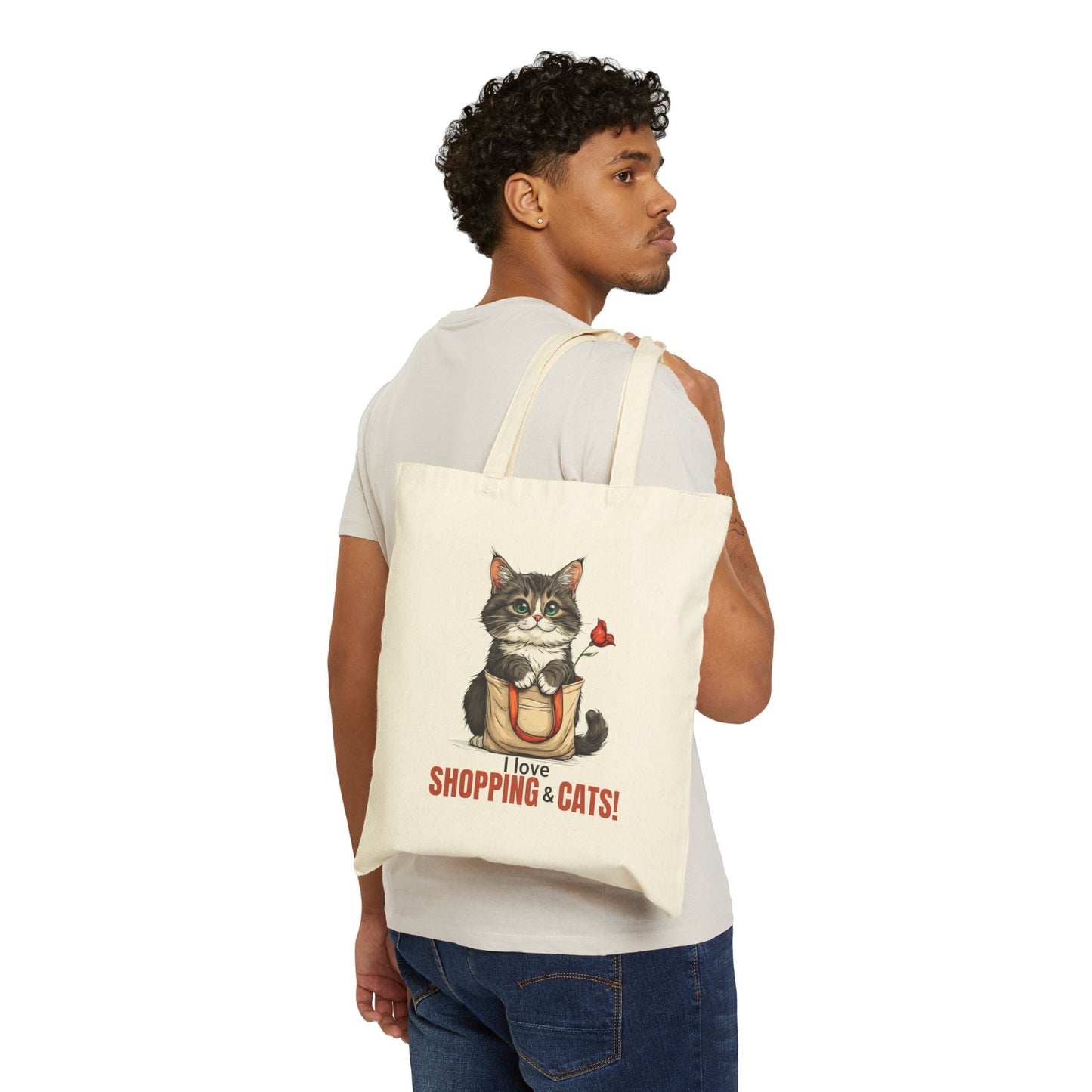 Love Shopping & Cats Tote Bag