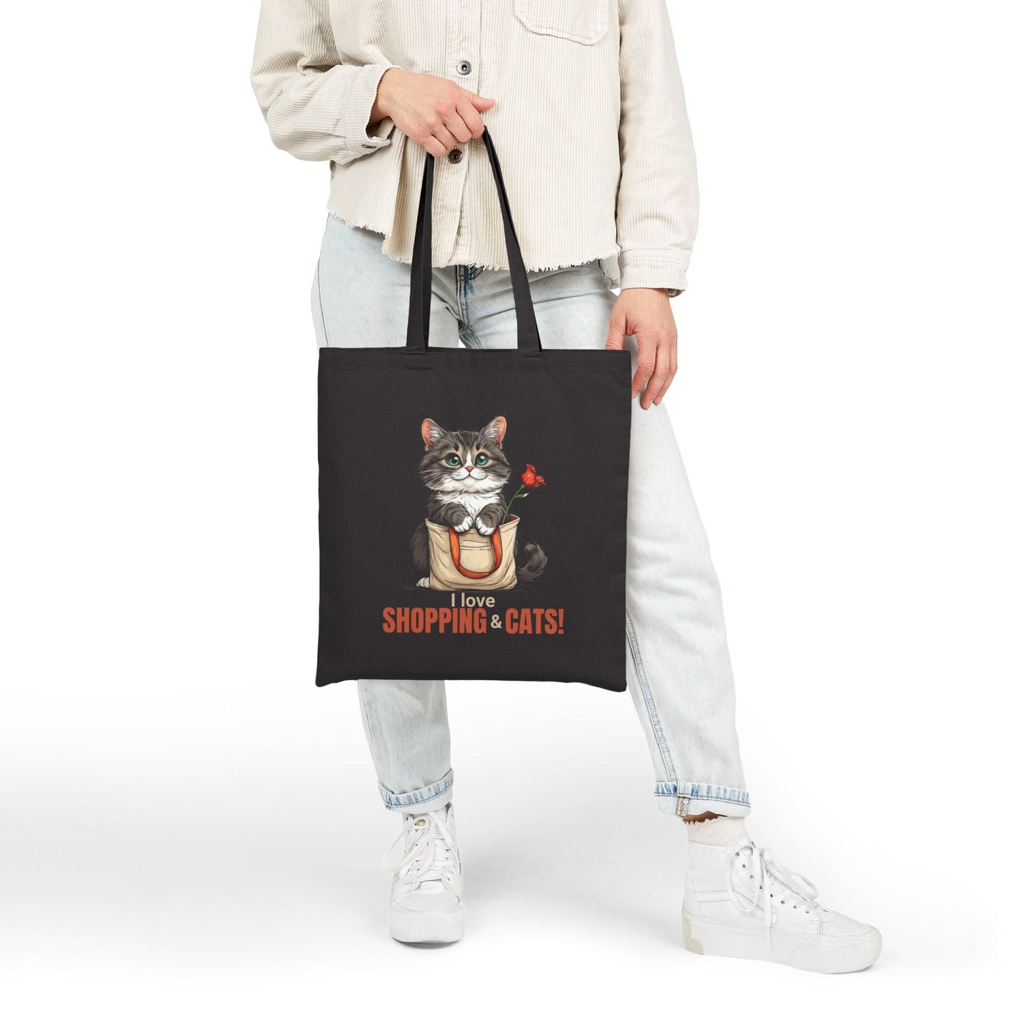 Love Shopping & Cats Tote Bag