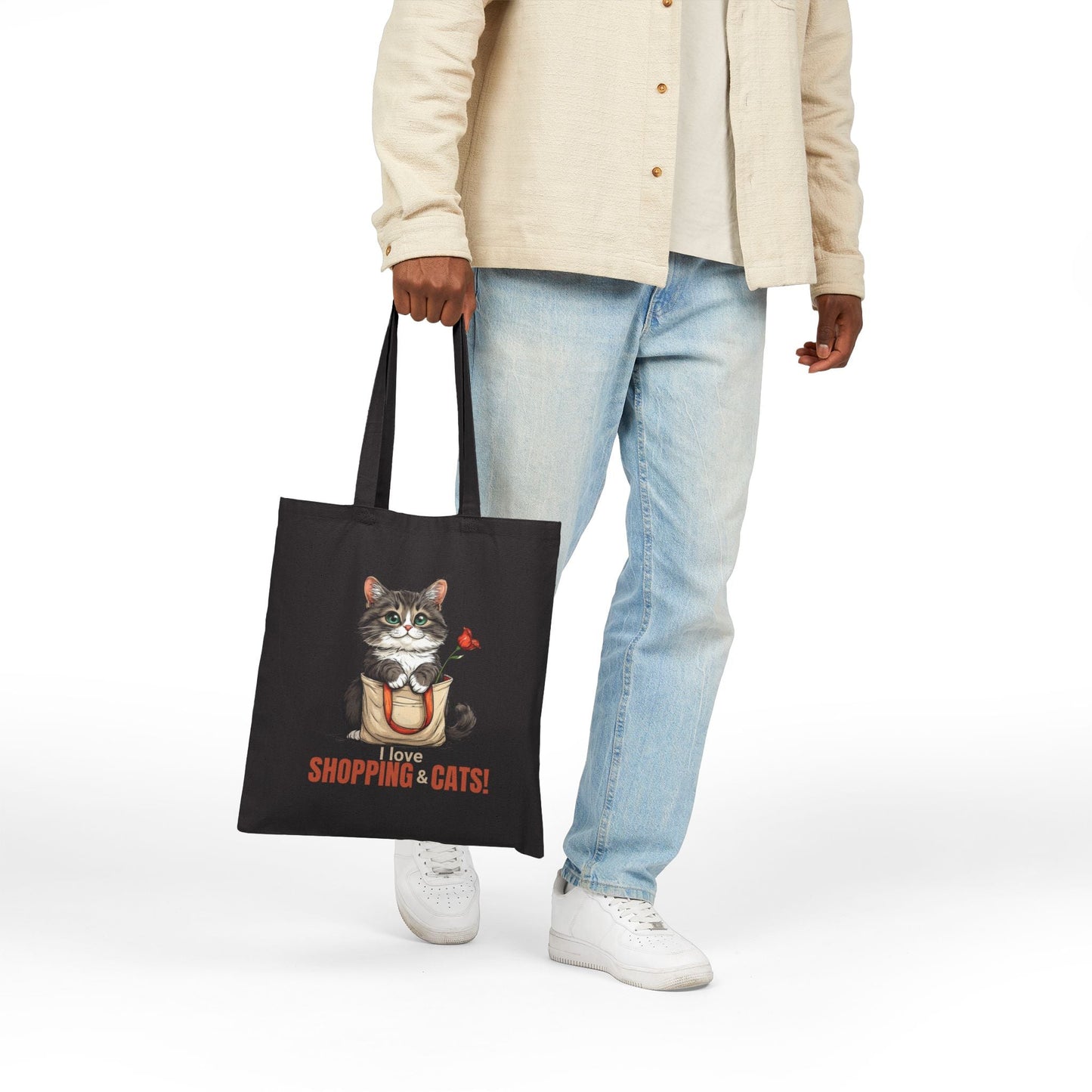 Love Shopping & Cats Tote Bag