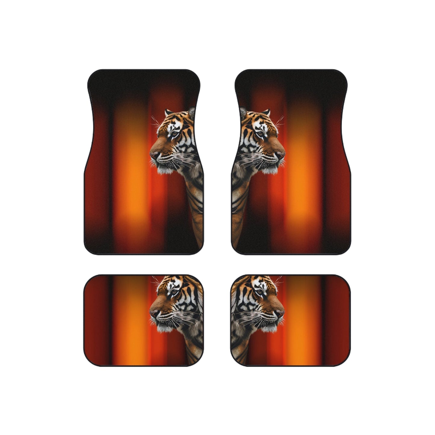 Majestic Tiger Car Mats - Set of 4 | Durable Auto Accessories for Nature Lovers