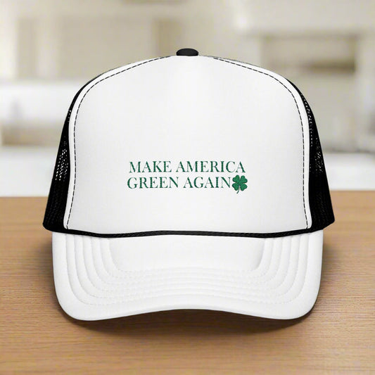 Make America Green Again Foam Trucker Hat - Stylish and Fun for St. Patrick's Day Celebration