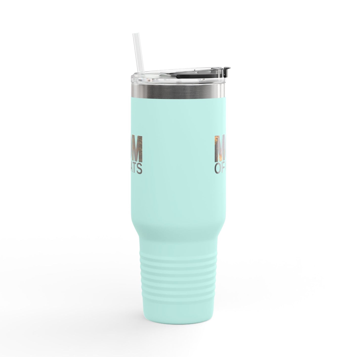Mom of Cats Insulated Travel Mug - 40oz Coffee Tumbler for Cat Lovers