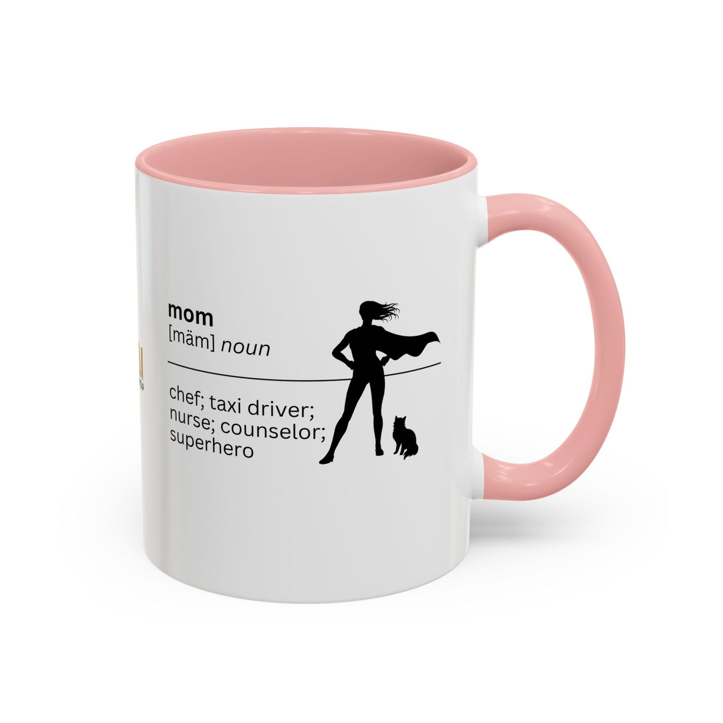 Mom Superhero Accent Coffee Mug - Perfect Gift for Moms
