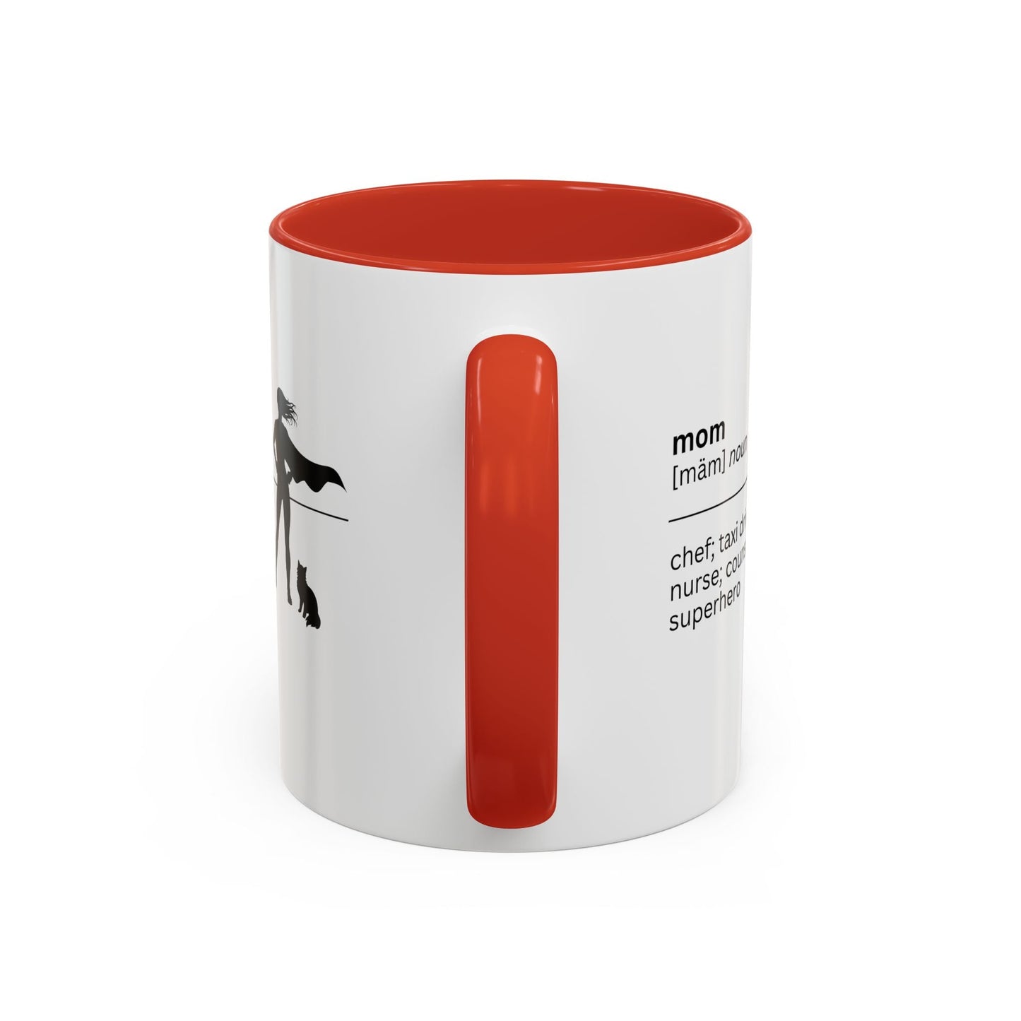 Mom Superhero Accent Coffee Mug - Perfect Gift for Moms