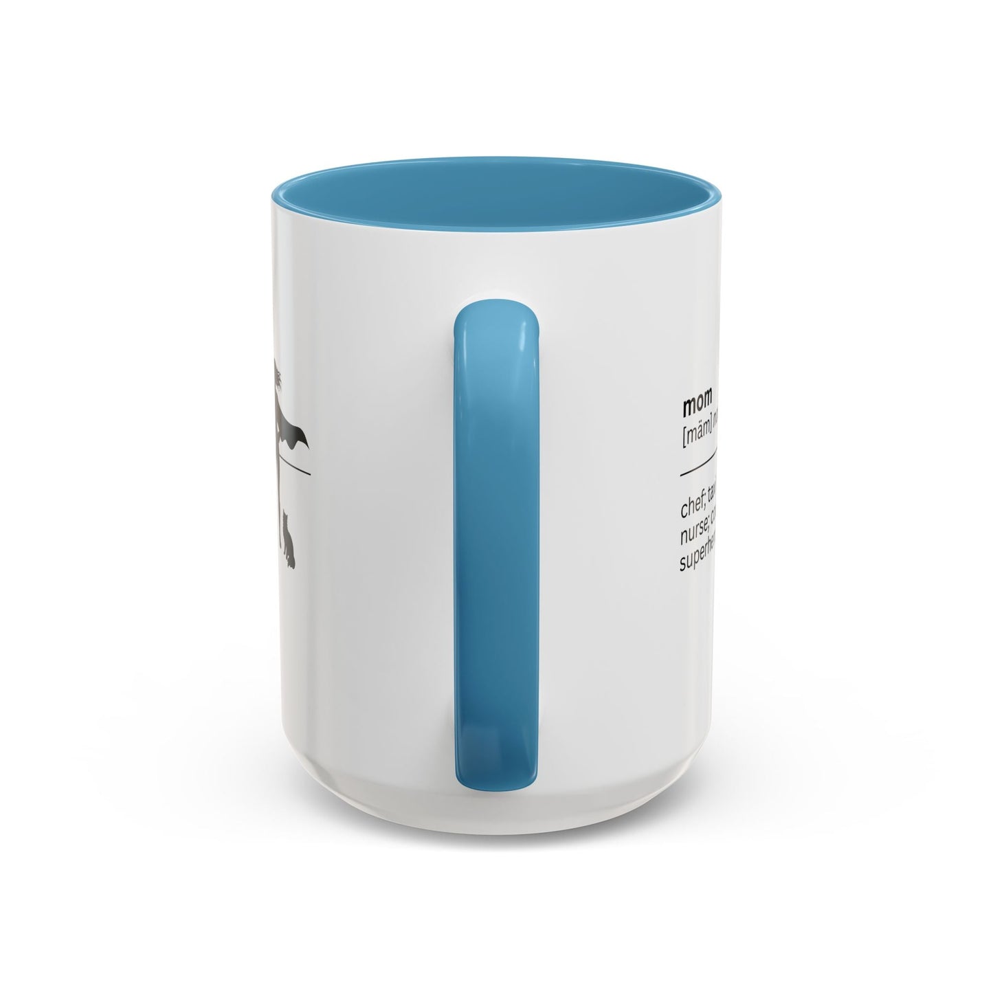 Mom Superhero Accent Coffee Mug - Perfect Gift for Moms