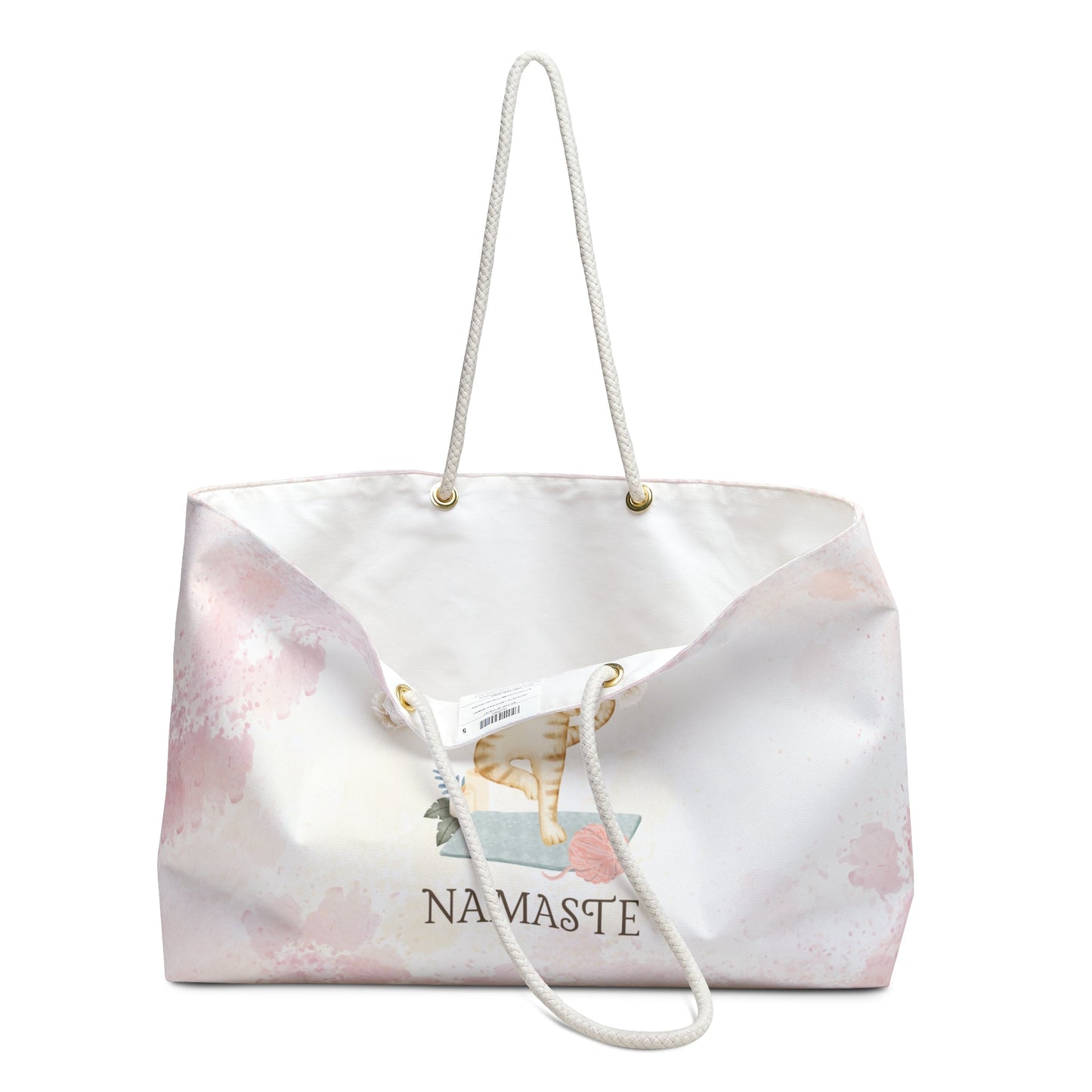 Namaste Cat Weekender Tote – Yoga Cat Travel Bag