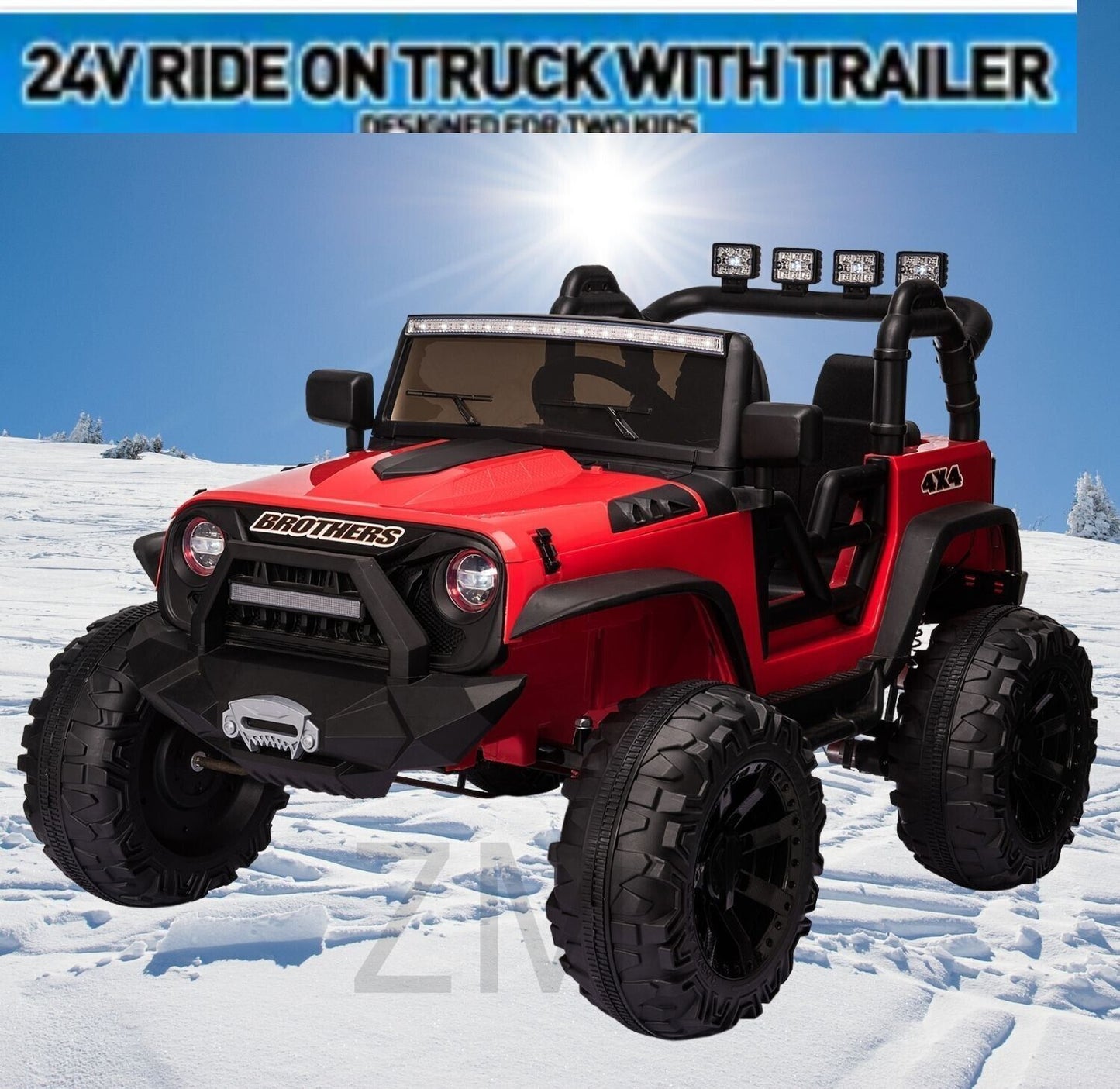 Premium 24V Electric Kids Ride On Jeep with Remote Control and Bluetooth Connectivity