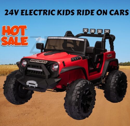 24V Electric Kids Ride On Jeep with Remote Control, USB, and Bluetooth Connectivity