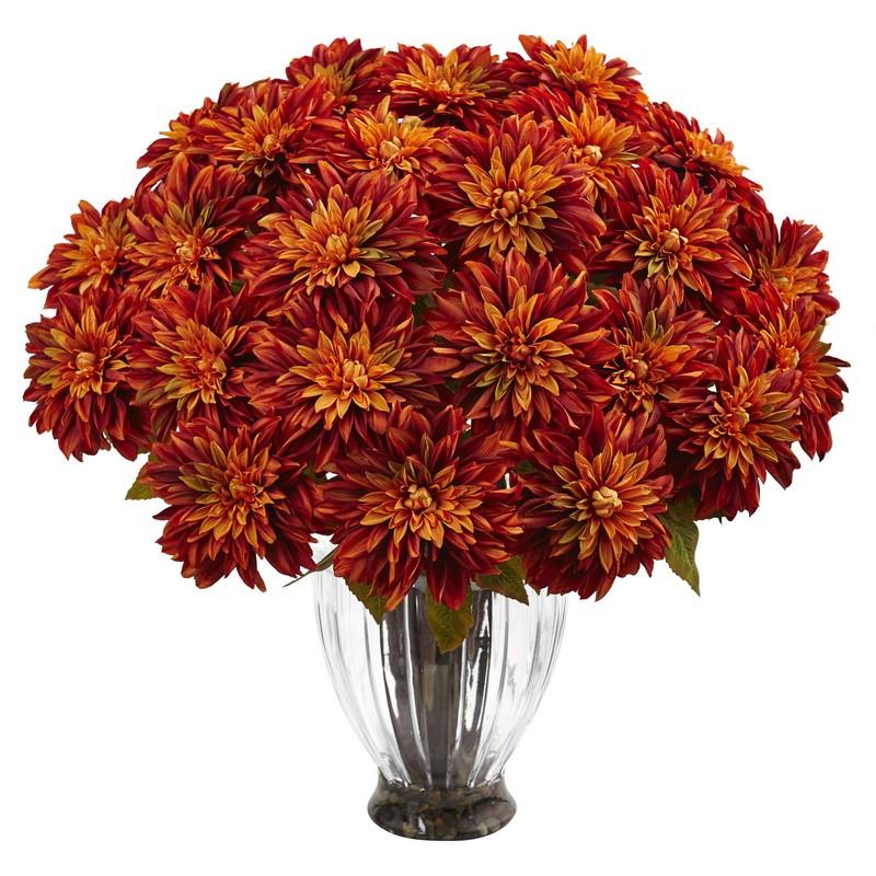 Silk Dahlia Floral Arrangement