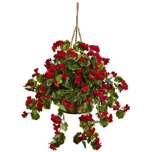 Geranium Hanging Basket UV Resistant (Indoor/Outdoor)