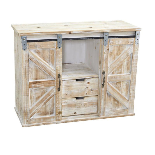 38" Double Barn Door Console