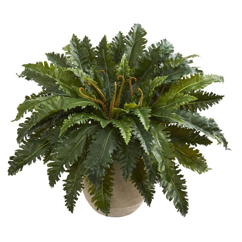 Marginatum Artificial Plant in Sand Colored Planter
