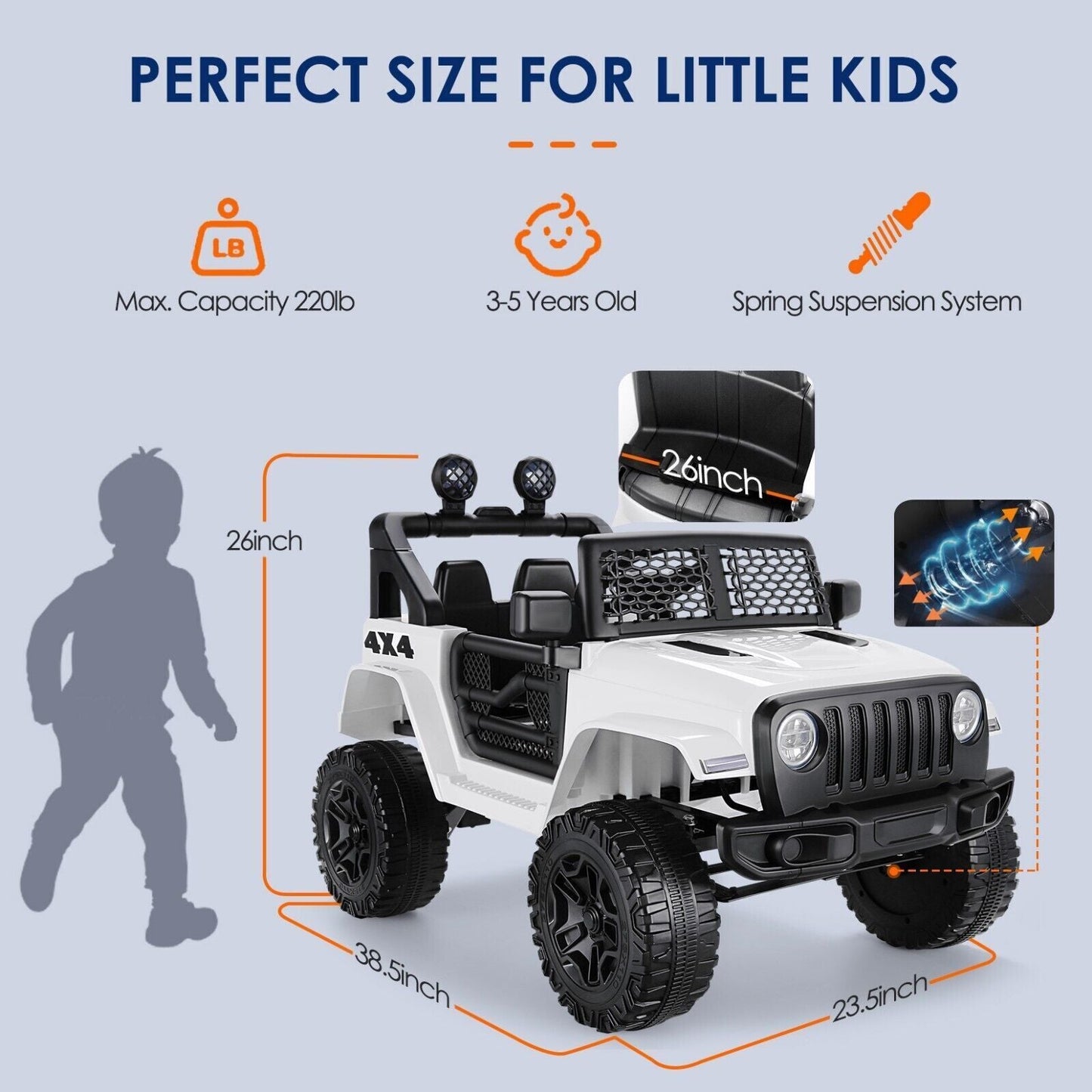 New Release: 2-Seater 24V/12V Kids Ride On Car with Bluetooth, 2x200W Electric Vehicle Truck and 14 Exciting Features!