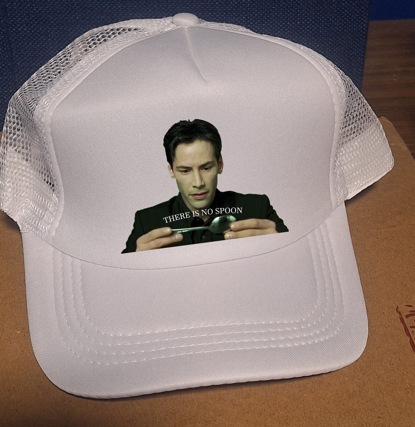 Adjustable Trucker Baseball Hat Cap There is no Spoon the Matrix NEO