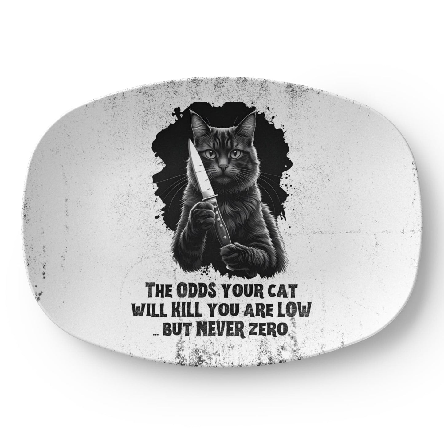 Odds Your Cat Will Kill Platter - Unique Cat Lovers' Gift and Home Decor
