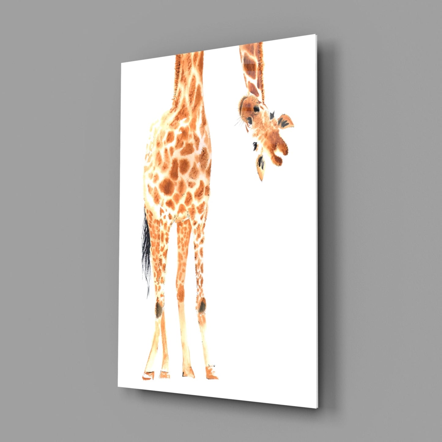 Giraffe Glass Wall Art
